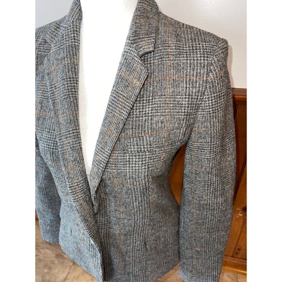 Zara Gray Plaid Blazer - Picture 3 of 10
